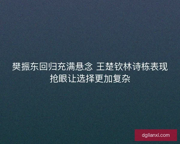 樊振东回归充满悬念 王楚钦林诗栋表现抢眼让选择更加复杂 樊振东回归充满悬念 王楚钦林诗栋表现抢眼让选择更加复杂